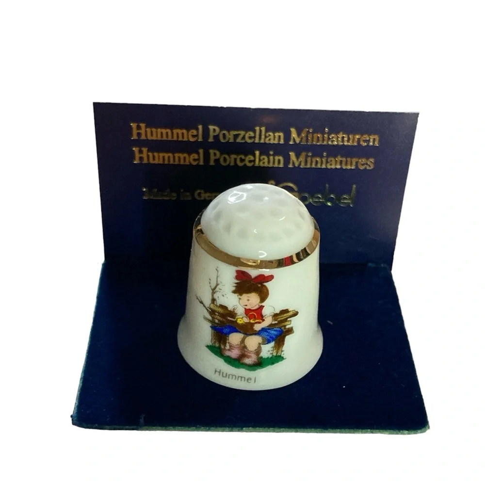 Hummel Thimble Ceramic Porcelain Little Girl Made in Germany Vintage Collectible